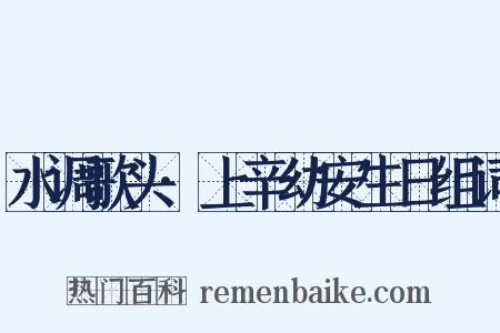 水调歌头·上辛幼安生日组词是什么意思的图片